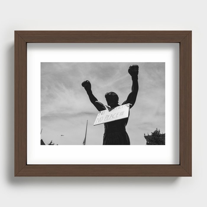 no justice, no peace Recessed Framed Print
