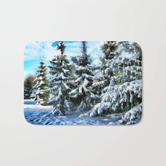 Majestic Winter In New England Bath Mat