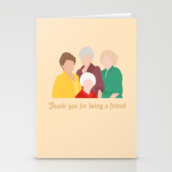 Thank you for being a friend Stationery Cards