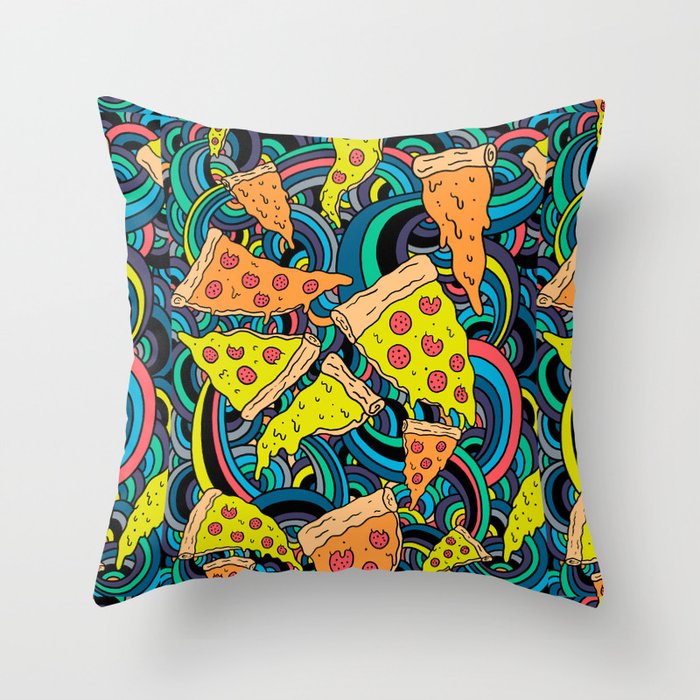 Pizza Meditation Throw Pillow