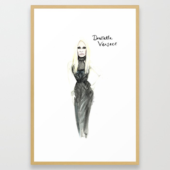 Donatella portrait Framed Art Print