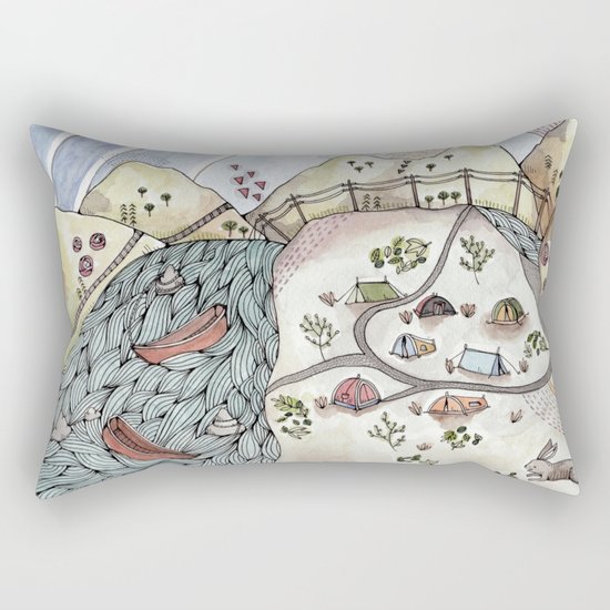 Desert Camp Rectangular Pillow