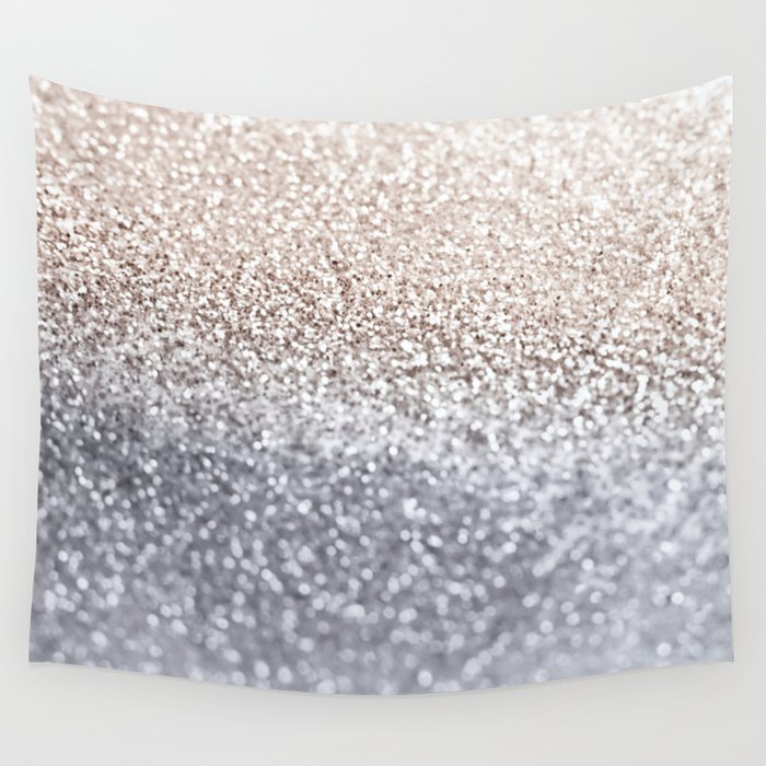 SILVER GLITTER Wall Tapestry