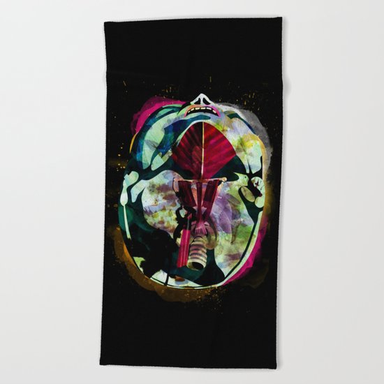 Head (Anatomy 08) Beach Towel