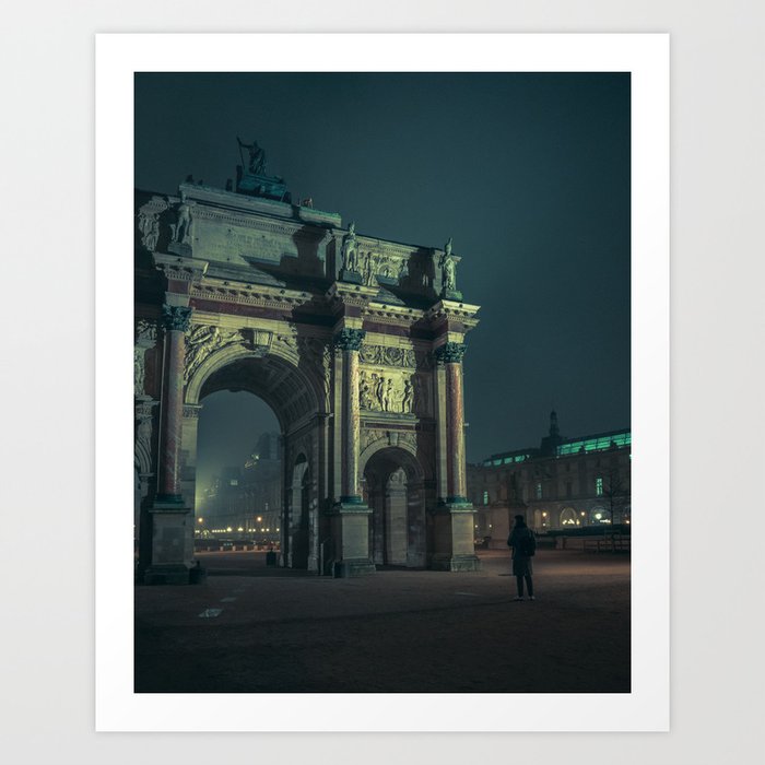 Paris by night Art Print
