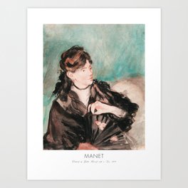 Edouard Édouard Manet Portrait of Berthe Morisot Paintings Art Print Poster Art Print
