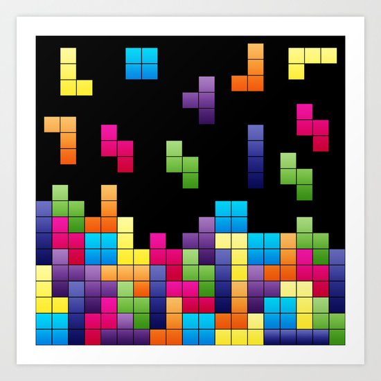 Tetris Troubles. Art Print