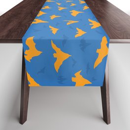 Soaring bats pattern. Digital Illustration Background Table Runner