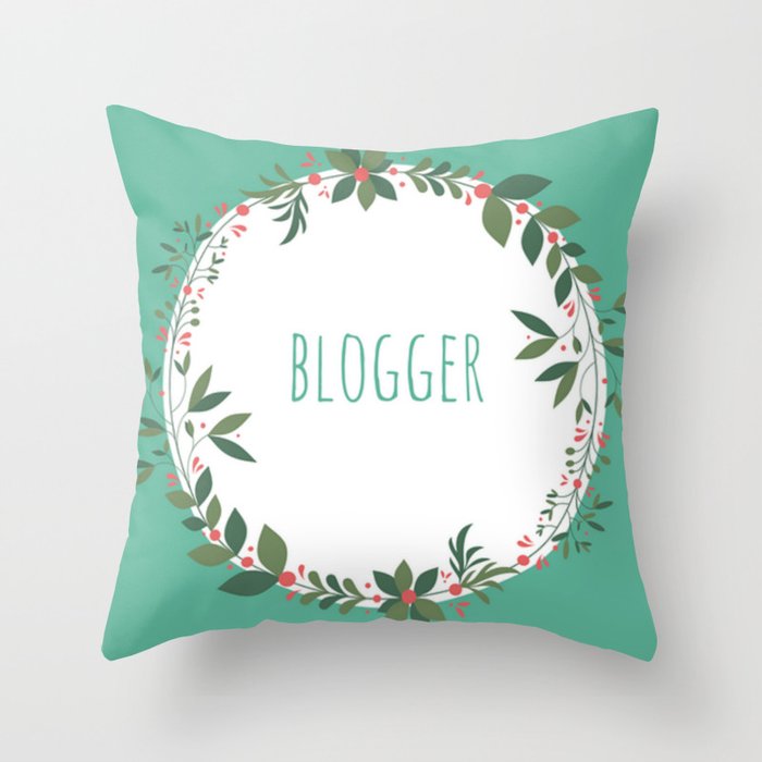 Blogger Throw Pillow