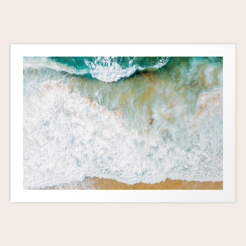Ocean Waves Crushing On Beach Drone Photography Aerial Photo Ocean Wall Art Print Decor Art Print By Radub85 Society6