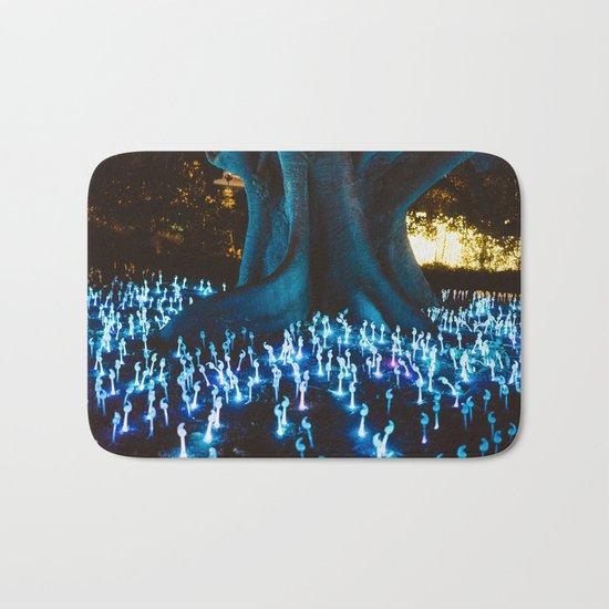 Fantasy forest with magic mushrooms Bath Mat