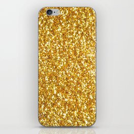 Golden Glitter iPhone Skin