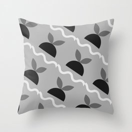 geometric abstract elements in black and white, simple ,minimal, modern Throw Pillow