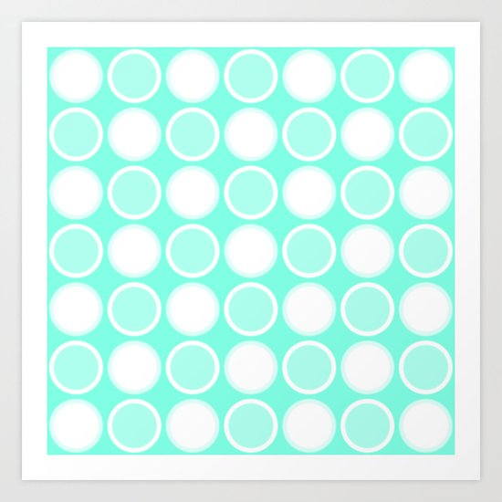Mint Circles Art Print