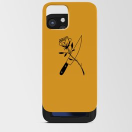 Knife and Rose Drawing iPhone Card Case