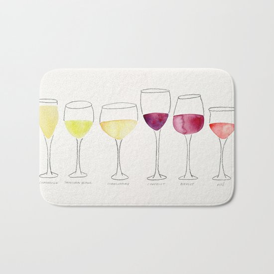 Wine Collection Bath Mat