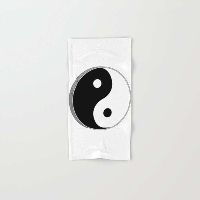 Yin Yang Black And White Symbol Hand & Bath Towel