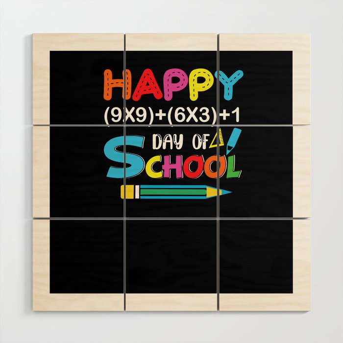 100 Days Of School Teacher And Student TShirt Wood Wall Art