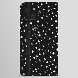 Stars and dots - black and white iPhone Wallet Case