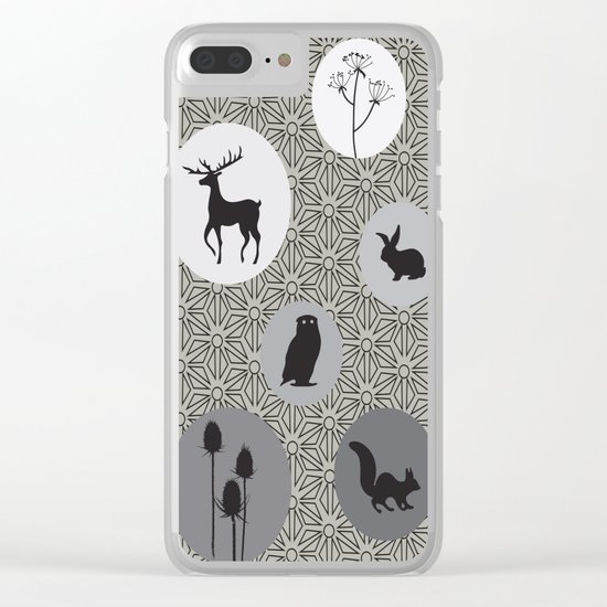 Animals Of The Woods Clear iPhone Case