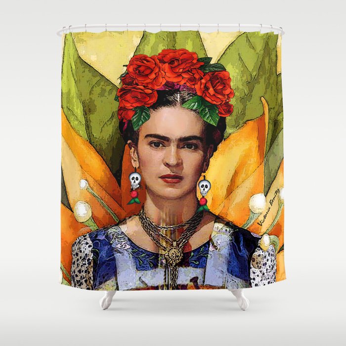 Mi Bella Frida Kahlo Shower Curtain By Artfrika Society6 Mi Bella Frida Kahlo Shower Curtain