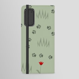 Paw prints of a dog that played with balls  Android Wallet Case