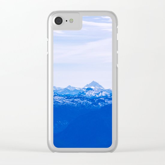 blue nature Clear iPhone Case