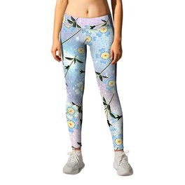 Cherry blossoms in the wind: Japanese spring Leggings