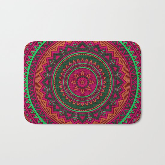 Hippie mandala 64 Bath Mat