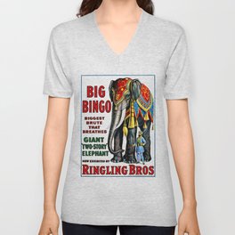 Big Bingo - Vintage 1916 Circus Poster V Neck T Shirt