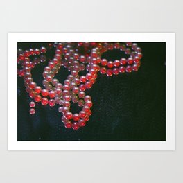 Colorful Pearls on a dirty mirror. Art Print