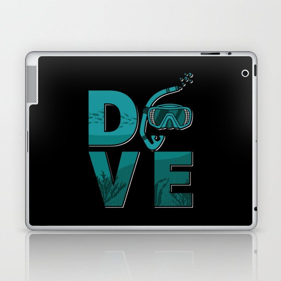 Dive Freediving Diving Apnoe Diver Freediver Laptop & iPad Skin
