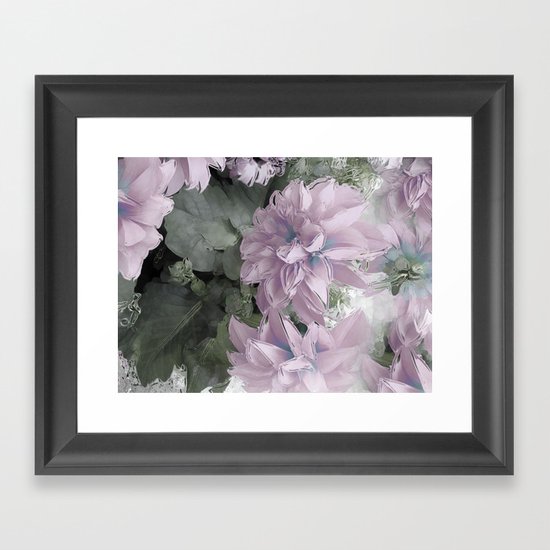 Pastel Dahlia's Framed Art Print