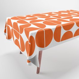 Mid Century Modern Geometric 04 Orange Tablecloth