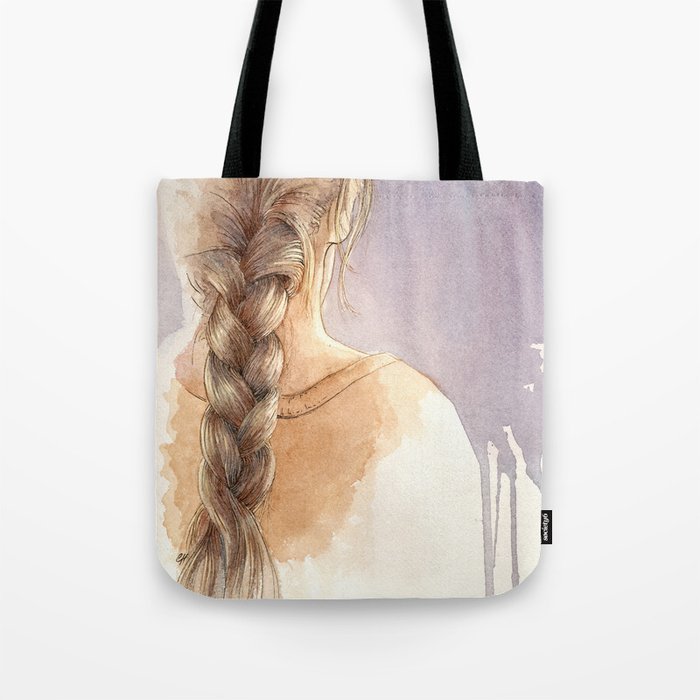 With Braid In Watercolor Tote Bag By Craighoughton With Braid In Watercolor Tote Bag By Craighoughton