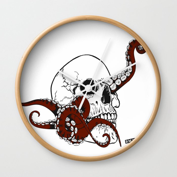Skull octopus Wall Clock
