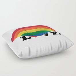 70's Love Rainbow Floor Pillow