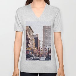 New York City | Chinatown in NYC | Travel Photography V Neck T Shirt