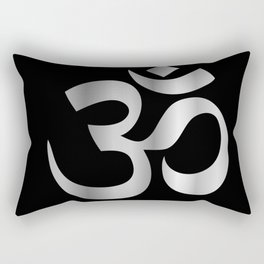 Aum Ohm om symbol in silver Rectangular Pillow