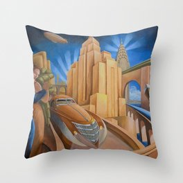 I Will Possess Your Heart - New York City Art Deco Landscape Throw Pillow