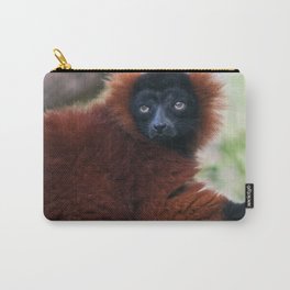 Red Ruffed Lemur Carry-All Pouch | Lemur, Animal, Digital, Refruffed, Madagascar, Photo, Color 