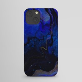 Dark Blue Midnight Waves iPhone Case