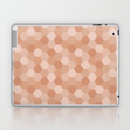 Brown Hexagon polygon pattern. Digital Illustration background Laptop Skin
