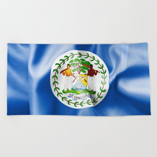 Belize Flag Beach Towel