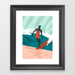 Solo Surf Framed Art Print