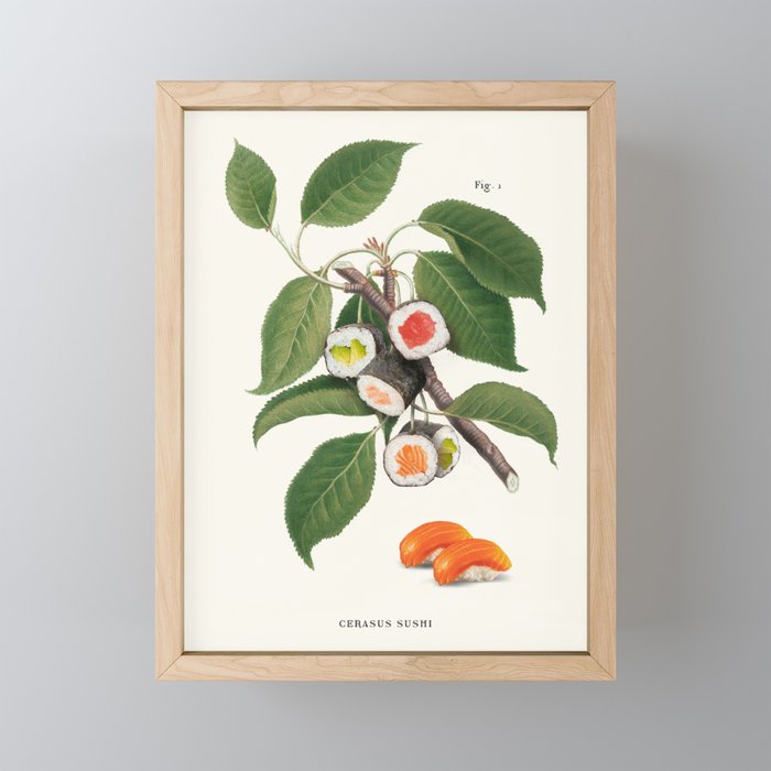 Sushi Plant Framed Mini Art Print