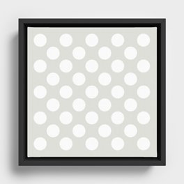 White Polka Dot Framed Canvas