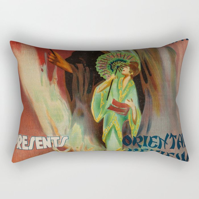 The Great Chang vintage magician poster Rectangular Pillow