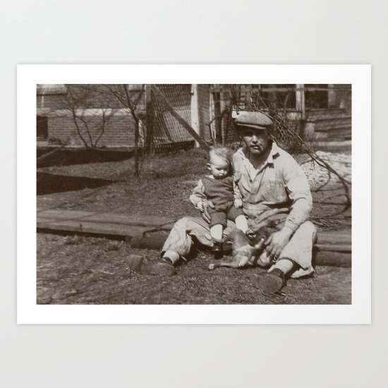 Blue Collar Dad - A Vintage Photo Art Print