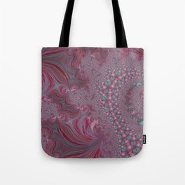 Raspberry Swirl - Pink Fractal - Abstract Art by Fluid Nature Tote Bag